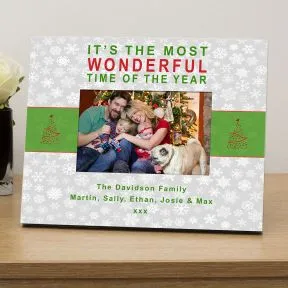 Its the most wonderful time personalised photo frame
