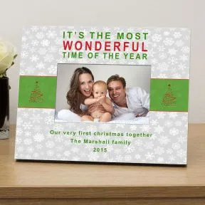 Its the most wonderful time personalised photo frame
