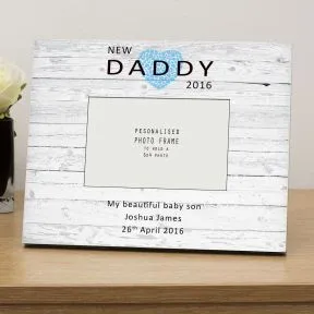 New Daddy personalised photo frame