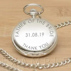 Personalised Pocket Watch - Silver Finish