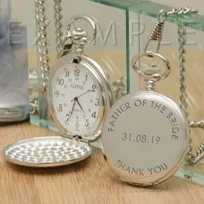 Personalised Pocket Watch - Silver Finish