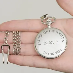 Personalised Pocket Watch - Silver Finish