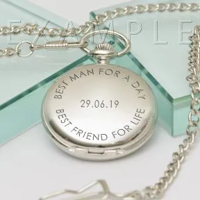 Personalised Pocket Watch - Silver Finish