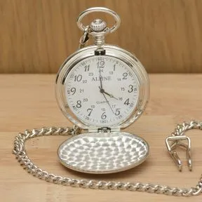 Meet Me At The Altar Pocket Watch - Silver Finish