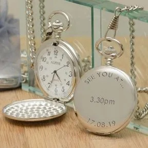 See You At Pocket Watch - Silver Finish