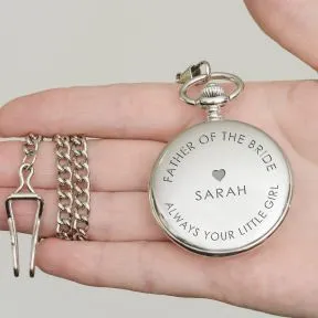 Always Your Little Girl Pocket Watch - Silver Finish