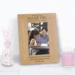 Thank you for being the Best Teacher Wood Picture Frame (6