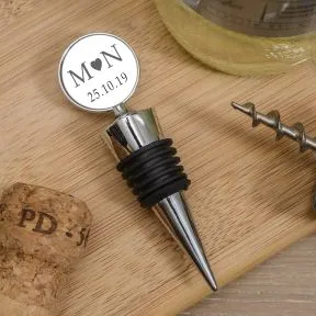 Initials & Date Bottle Stopper